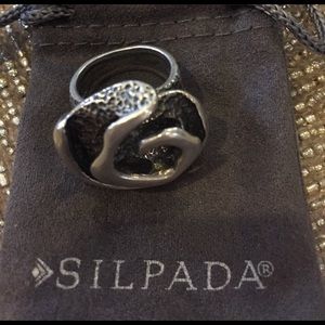 Silpada sterling silver Swirl ring size 6
